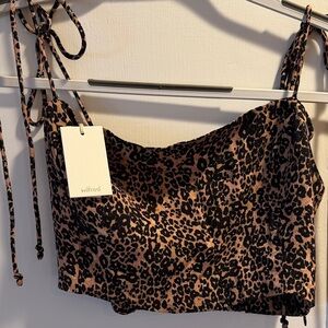 Wilfred Black and Brown Leopard Penelope top NWT